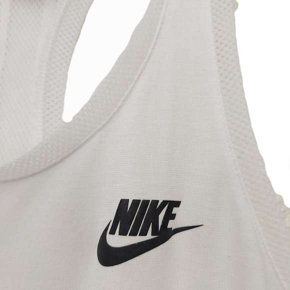 Nike Tank Top Womens XS White Racerback Curvy Hem Lightweight Athletic Gym Yoga - Picture 4 of 9